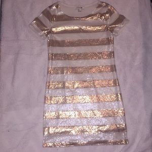 Gold and White Sparkly Dress